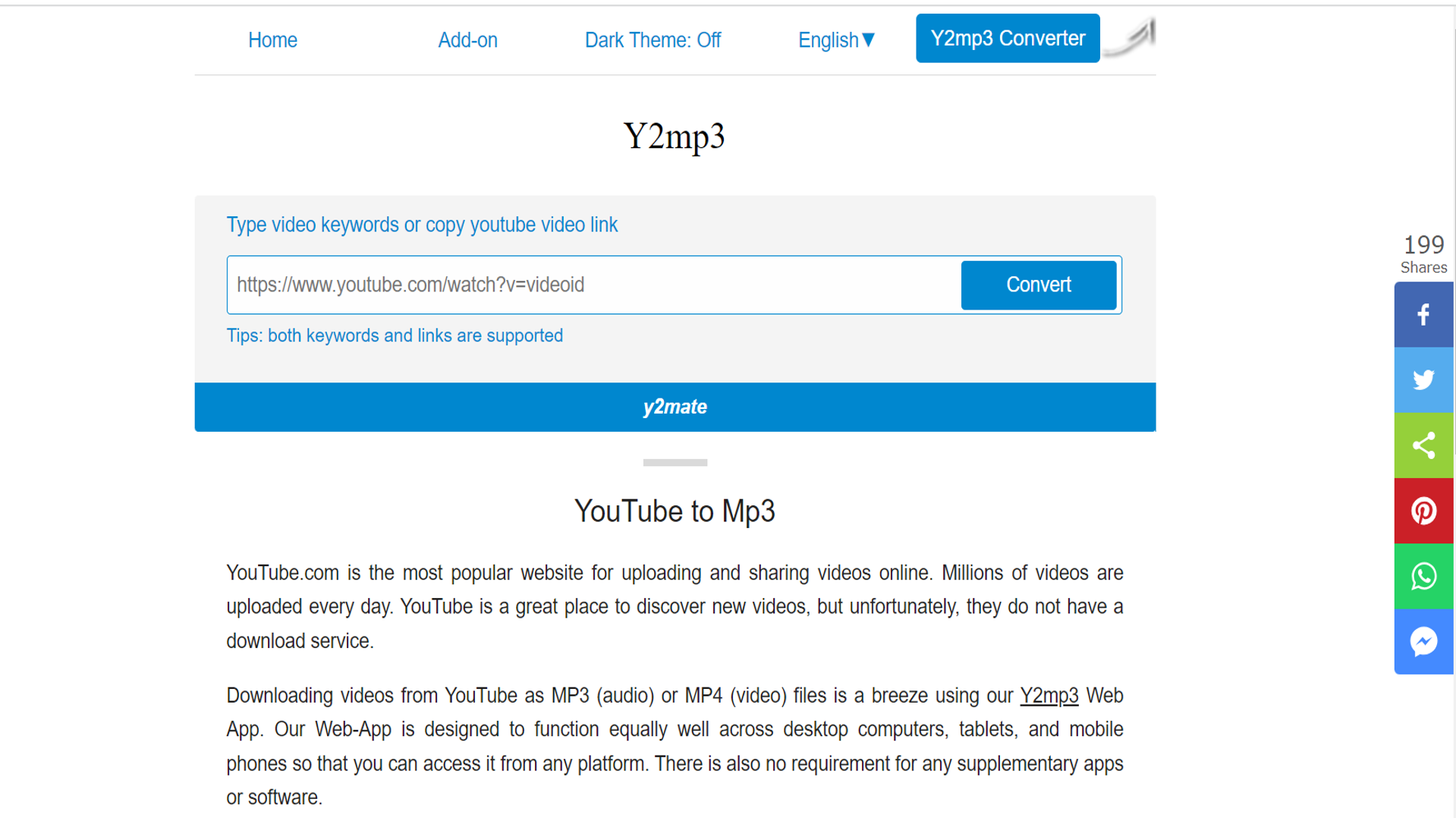 The best way to get your favorite YouTube videos in MP3 format use YouTube to MP3 converter.